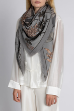 Load image into Gallery viewer, SABINA SAVAGE 135 CM WOOL SILK SCARF (Wind Dancer, Heaven Caller)