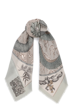 Load image into Gallery viewer, SABINA SAVAGE 135 CM WOOL SILK SCARF (Chasing the Pearl)