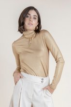 Load image into Gallery viewer, MAJESTIC METALLIC TURTLENECK