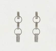 Load image into Gallery viewer, PETITE PAVE CHAIN EARRINGS
