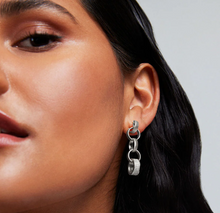 Load image into Gallery viewer, PETITE PAVE CHAIN EARRINGS