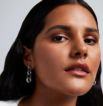 Load image into Gallery viewer, PETITE PAVE CHAIN EARRINGS