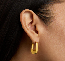 Load image into Gallery viewer, CROSBY HINGED HUGGIE HOOPS