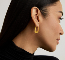 Load image into Gallery viewer, CROSBY HINGED HUGGIE HOOPS