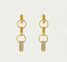 Load image into Gallery viewer, PETITE PAVE CHAIN EARRINGS