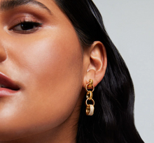 Load image into Gallery viewer, PETITE PAVE CHAIN EARRINGS