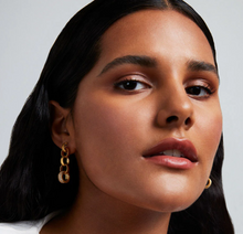 Load image into Gallery viewer, PETITE PAVE CHAIN EARRINGS