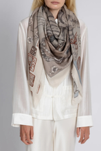Load image into Gallery viewer, SABINA SAVAGE 135 CM WOOL SILK SCARF (Zouyou, Cry the Deer)
