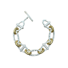 Load image into Gallery viewer, TWO TONE RAVELLE CHAIN BRACELET
