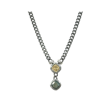 Load image into Gallery viewer, VINTAGE SILVER LUSSO LABRADORITE NECKLACE
