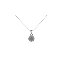Load image into Gallery viewer, VINTAGE SILVER PAVE DISC NECKLACE
