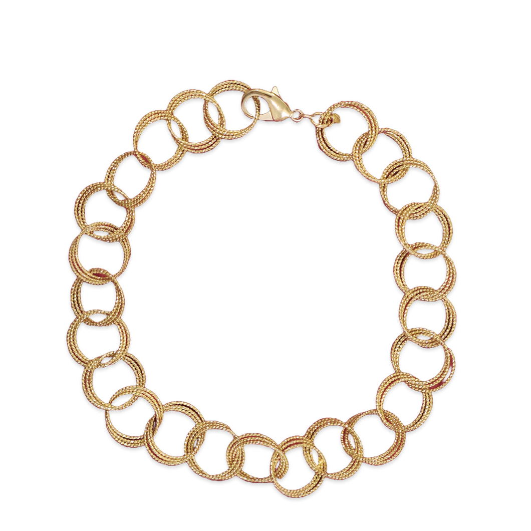 ETCHED CIRCLE CHAIN NECKLACE