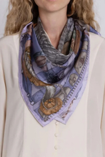 Load image into Gallery viewer, SABINA SAVAGE 90 CM SILK TWILL SCARF (The Glass Swan)
