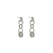 Load image into Gallery viewer, PETITE PAVE CHAIN EARRINGS
