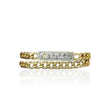 Load image into Gallery viewer, GOLD SOLEIL DOUBLE WRAP ID BRACELET

