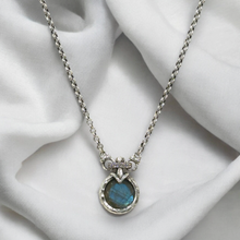 Load image into Gallery viewer, MINI GOLD VECCHIO LABRADORITE NECKLACE
