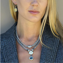 Load image into Gallery viewer, VINTAGE SILVER LUSSO LABRADORITE NECKLACE
