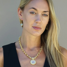 Load image into Gallery viewer, GOLD VECCHIO RAINBOW MOONSTONE NECKLACE
