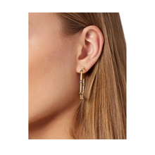 Load image into Gallery viewer, PAVE ARROW HOOP EARRINGS
