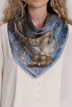 Load image into Gallery viewer, SABINA SAVAGE 90 CM SILK TWILL SCARF (The Glass Swan)
