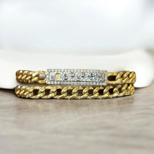 Load image into Gallery viewer, GOLD SOLEIL DOUBLE WRAP ID BRACELET
