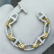 Load image into Gallery viewer, TWO TONE RAVELLE CHAIN BRACELET
