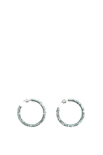 Load image into Gallery viewer, VINTAGE SILVER PAVIA HOOPS
