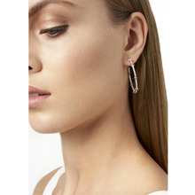 Load image into Gallery viewer, PAVE ARROW HOOP EARRINGS
