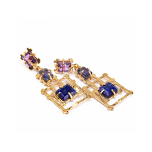 Load image into Gallery viewer, YVAN CHANDELIER BAMBOO EARRINGS
