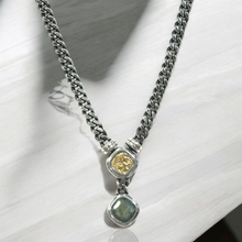Load image into Gallery viewer, VINTAGE SILVER LUSSO LABRADORITE NECKLACE
