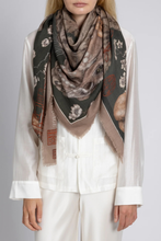 Load image into Gallery viewer, SABINA SAVAGE 135 CM WOOL SILK SCARF (Zouyou, Cry the Deer)

