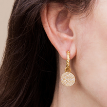 Load image into Gallery viewer, CRYSTAL HUGGIES WITH SLIDE ON PAVE DISC
