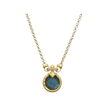 Load image into Gallery viewer, MINI GOLD VECCHIO LABRADORITE NECKLACE
