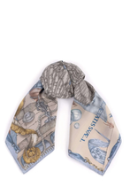 Load image into Gallery viewer, SABINA SAVAGE 90 CM SILK TWILL SCARF (The Glass Swan)
