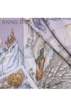 Load image into Gallery viewer, SABINA SAVAGE 90 CM SILK TWILL SCARF (The Glass Swan)
