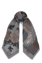 Load image into Gallery viewer, SABINA SAVAGE 135 CM WOOL SILK SCARF (Wind Dancer, Heaven Caller)
