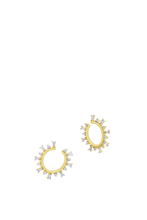 Load image into Gallery viewer, MIDNIGHT MOSAIC ILLUSION HOOP EARRINGS
