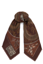 Load image into Gallery viewer, SABINA SAVAGE 135 CM WOOL SILK SCARF (Chasing the Pearl)
