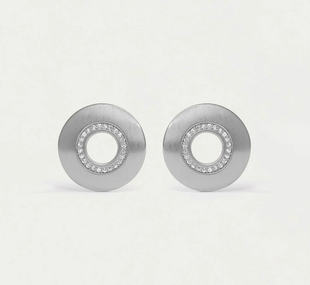 PETITE PAVE CIRCLE STUDS