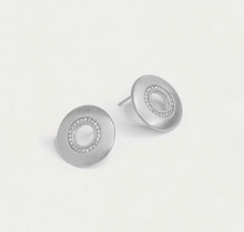 Load image into Gallery viewer, PETITE PAVE CIRCLE STUDS
