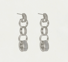 Load image into Gallery viewer, PETITE PAVE CHAIN EARRINGS
