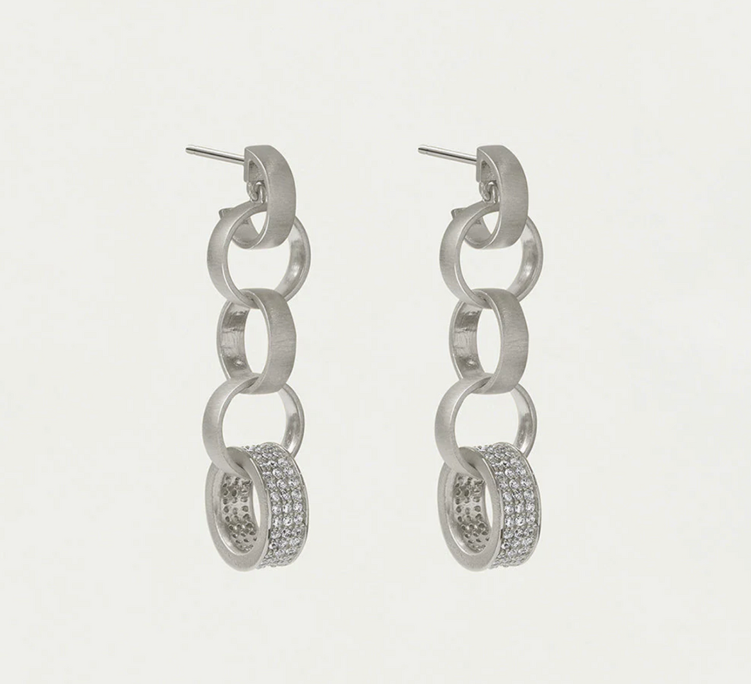 PETITE PAVE CHAIN EARRINGS