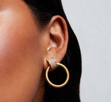 Load image into Gallery viewer, PETITE PAVE DROP HOOPS
