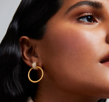 Load image into Gallery viewer, PETITE PAVE DROP HOOPS
