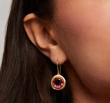 Load image into Gallery viewer, SIGNET GEMSTONE EARRINGS
