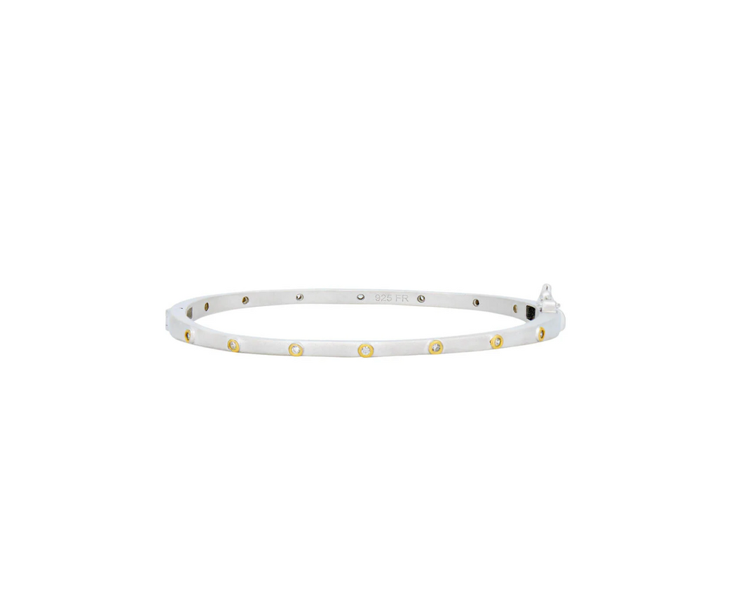 THIN BEZEL SPARKLY GEM BANGLE