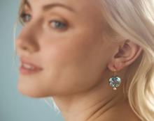 Load image into Gallery viewer, TINI MINI DROP EARRINGS (Blue Topaz)
