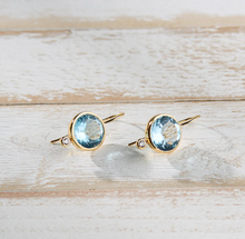 Load image into Gallery viewer, TINI MINI DROP EARRINGS (Blue Topaz)
