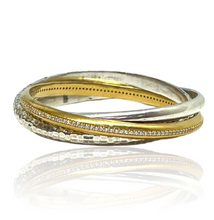 Load image into Gallery viewer, MIXED METAL TRINITY BANGLE
