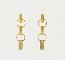 Load image into Gallery viewer, PETITE PAVE CHAIN EARRINGS
